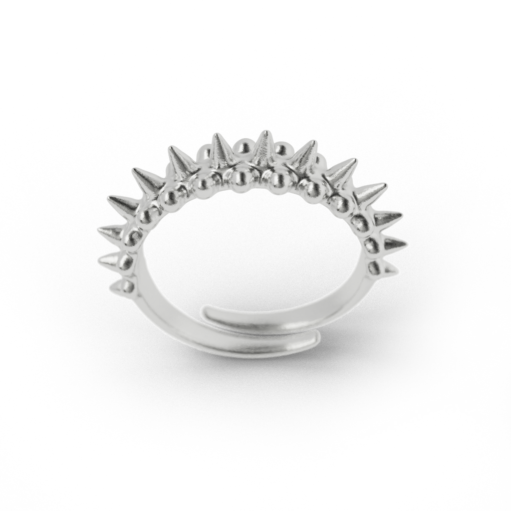Edgy Mars silver ring art jewellery by Wundervenus